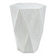 Uttermost Volker Geometric Mango Veneer Top Wood Side Table in Fresh White