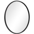 Uttermost Belham Round Solid Iron Metal and MDF Mirror in Aged Black