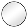Uttermost Belham Round Solid Iron Metal and MDF Mirror in Aged Black