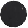 Uttermost Aneta Round Feminine Scalloped Shape Wood Mirror in Satin Black
