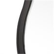 Uttermost Aneta Round Feminine Scalloped Shape Wood Mirror in Satin Black