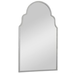 Uttermost Brayden Stainless Steel and MDF Wood Arch Mirror in Polished Nickel