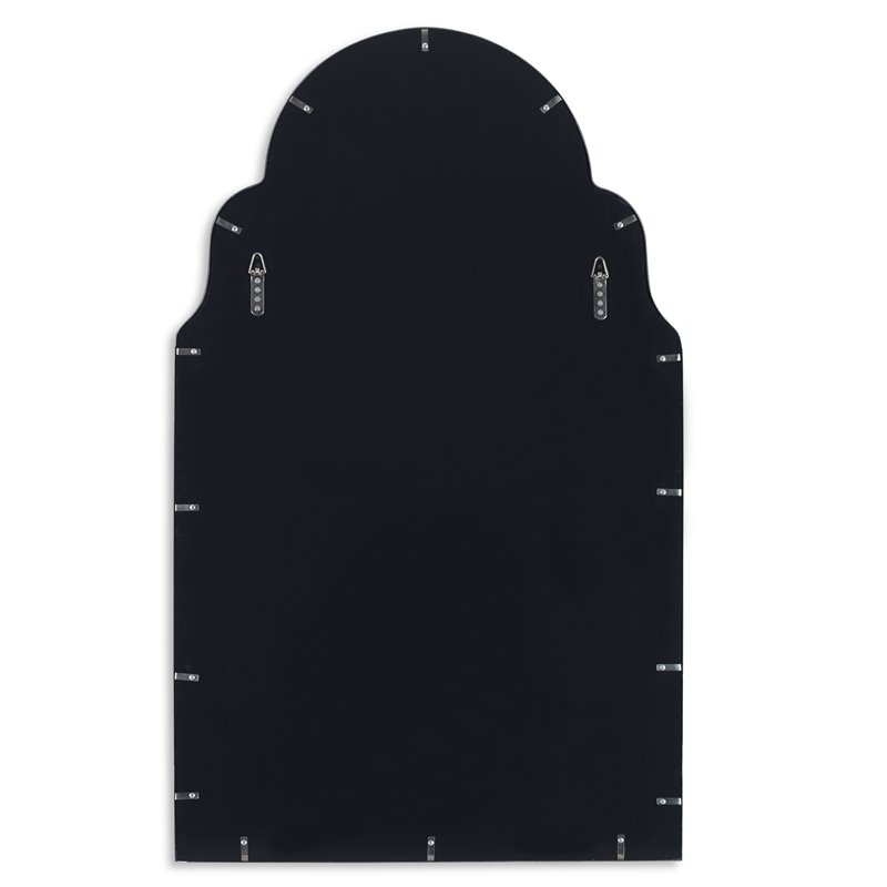 Uttermost Brayden Stainless Steel and MDF Wood Arch Mirror in Polished Nickel