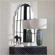 Uttermost Brayden Stainless Steel and MDF Wood Arch Mirror in Polished Nickel