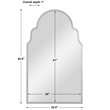 Uttermost Brayden Stainless Steel and MDF Wood Arch Mirror in Polished Nickel