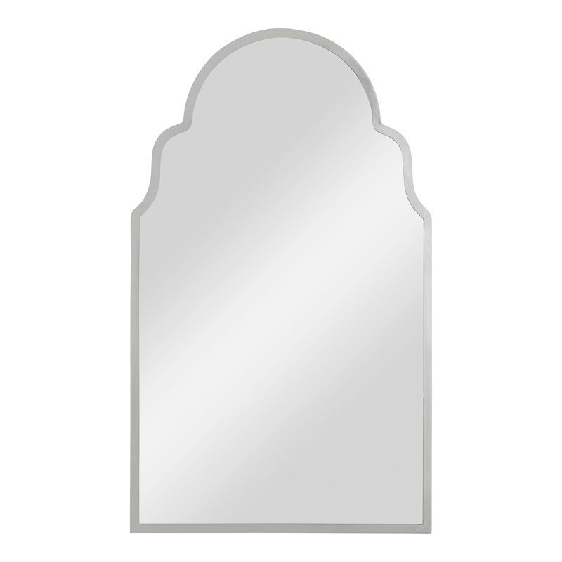 Uttermost Brayden Stainless Steel and MDF Wood Arch Mirror in Polished Nickel