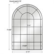 Uttermost Grantola Iron Metal and Glass Arch Mirror in Satin Black