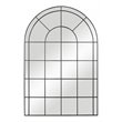 Uttermost Grantola Iron Metal and Glass Arch Mirror in Satin Black