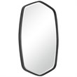 Uttermost Duronia Unique Shape Elegant Curves Iron Metal Mirror in Satin Black