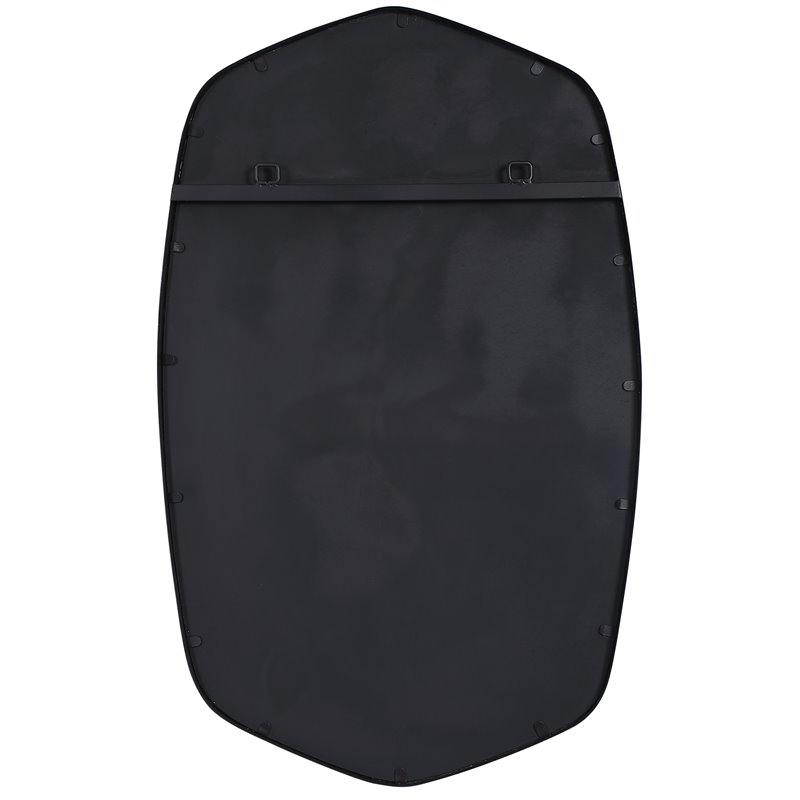 Uttermost Duronia Unique Shape Elegant Curves Iron Metal Mirror in Satin Black