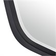 Uttermost Duronia Unique Shape Elegant Curves Iron Metal Mirror in Satin Black