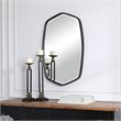 Uttermost Duronia Unique Shape Elegant Curves Iron Metal Mirror in Satin Black