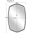 Uttermost Duronia Unique Shape Elegant Curves Iron Metal Mirror in Satin Black