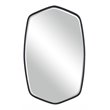 Uttermost Duronia Unique Shape Elegant Curves Iron Metal Mirror in Satin Black