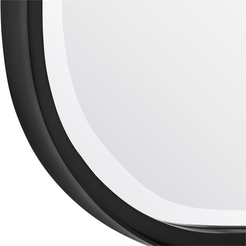 Uttermost Concord Tall Iron Metal and MDF Mirror in Classic Satin Black