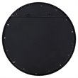 Uttermost Dandridge Round Iron Metal Mirror with Silver Undertones in Black