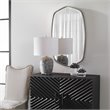 Uttermost Duronia Unique Shape Elegant Curves Iron Metal Mirror in Silver