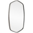 Uttermost Duronia Unique Shape Elegant Curves Iron Metal Mirror in Silver