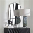 Uttermost Duronia Unique Shape Elegant Curves Iron Metal Mirror in Silver
