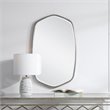 Uttermost Duronia Unique Shape Elegant Curves Iron Metal Mirror in Silver