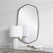 Uttermost Duronia Unique Shape Elegant Curves Iron Metal Mirror in Silver