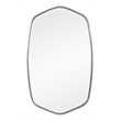 Uttermost Duronia Unique Shape Elegant Curves Iron Metal Mirror in Silver