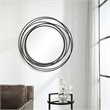 Uttermost Whirlwind Round Hand Forged Iron Metal Mirror in Satin Black