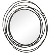 Uttermost Whirlwind Round Hand Forged Iron Metal Mirror in Satin Black