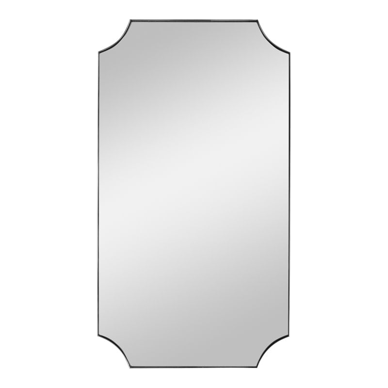 Uttermost Lennox Scalloped Corner Stainless Steel Mirror in Polished Nickel