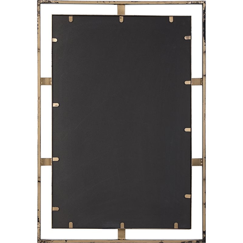Uttermost Carrizo Rectangle Iron Metal and MDF Mirror in Gold/Bronze