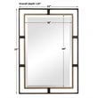 Uttermost Carrizo Rectangle Iron Metal and MDF Mirror in Gold/Bronze