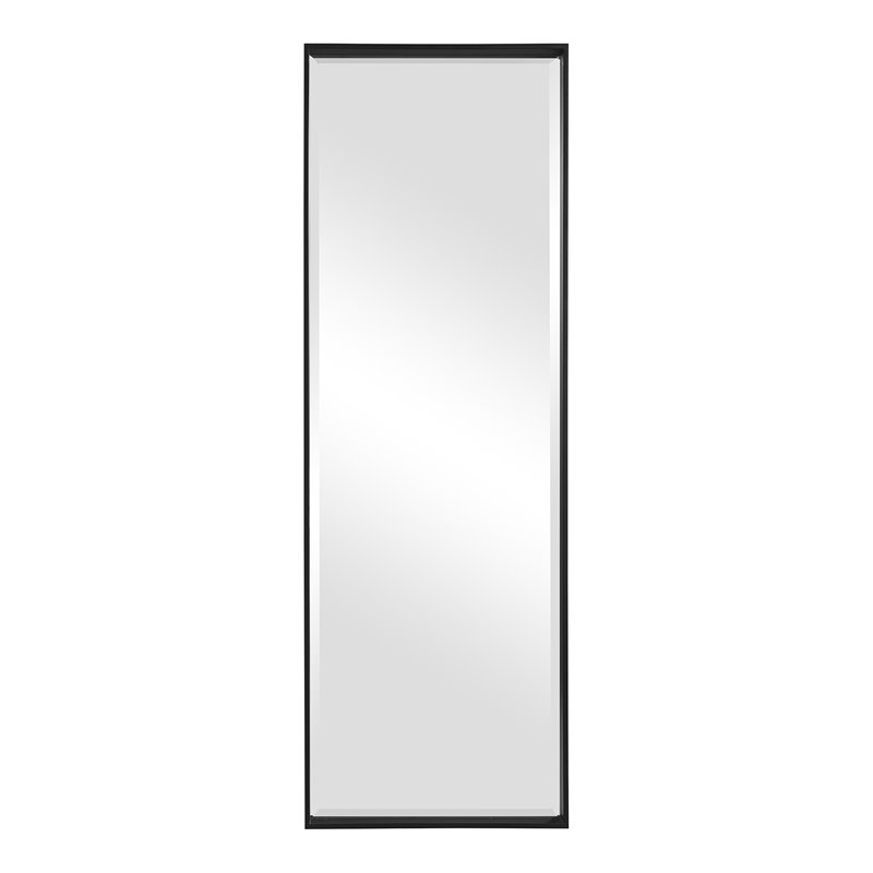 Uttermost Kahn Rectangular Oversized Iron Metal Mirror in Satin Black
