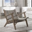 Uttermost Aegea Wood and Rattan Accent Chair in Natural/Light Gray