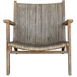 Uttermost Aegea Wood and Rattan Accent Chair in Natural/Light Gray