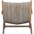 Uttermost Aegea Wood and Rattan Accent Chair in Natural/Light Gray