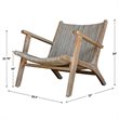 Uttermost Aegea Wood and Rattan Accent Chair in Natural/Light Gray