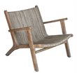 Uttermost Aegea Wood and Rattan Accent Chair in Natural/Light Gray