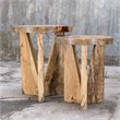 Uttermost Nadette Tamarind Wood Nesting Tables in Natural (Set of 2)