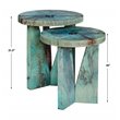 Uttermost Nadette Tamarind Wood Nesting Tables in Blue-green (Set of 2)