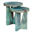 Uttermost Nadette Tamarind Wood Nesting Tables in Blue-green (Set of 2)
