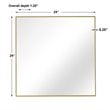 Uttermost Alexo Square Contemporary Plastic and MDF Mirror in Brushed Gold
