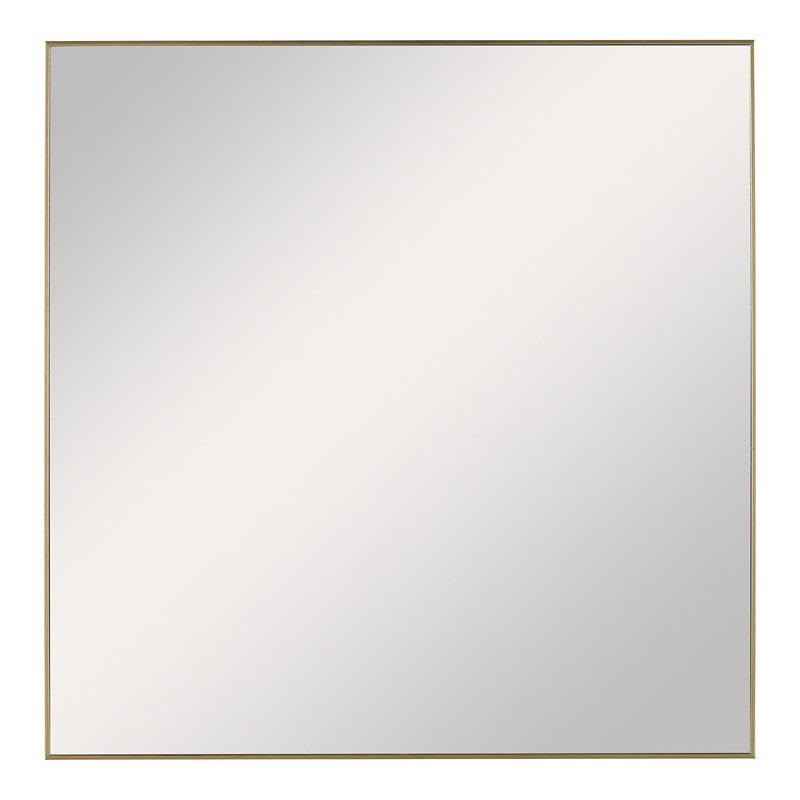 Uttermost Alexo Square Contemporary Plastic and MDF Mirror in Brushed Gold