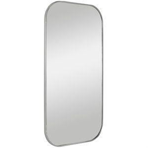 Uttermost Taft Contemporary Stainless Steel Mirror in Polished Nickel