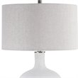 Uttermost Whiteout Mottled Glass and Fabric Table Lamp in Aged White