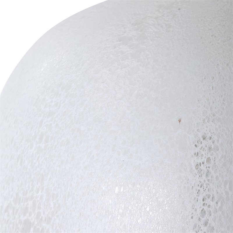 Uttermost Whiteout Mottled Glass and Fabric Table Lamp in Aged White