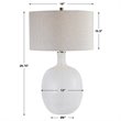 Uttermost Whiteout Mottled Glass and Fabric Table Lamp in Aged White