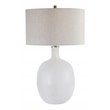 Uttermost Whiteout Mottled Glass and Fabric Table Lamp in Aged White