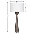 Uttermost Waller Handcrafted Steel and Cast Aluminum Table Lamp in White