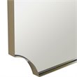 Uttermost Lennox Scalloped Corner Stainless Steel Mirror in Antique brass