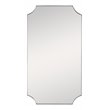 Uttermost Lennox Scalloped Corner Stainless Steel Mirror in Antique brass